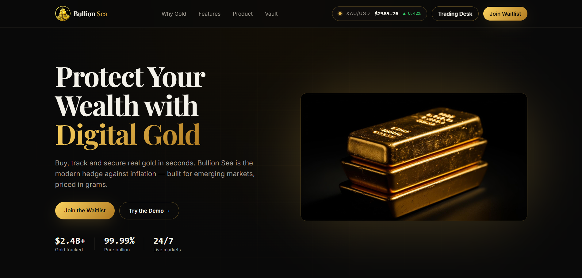 Bullion Sea Dashboard
